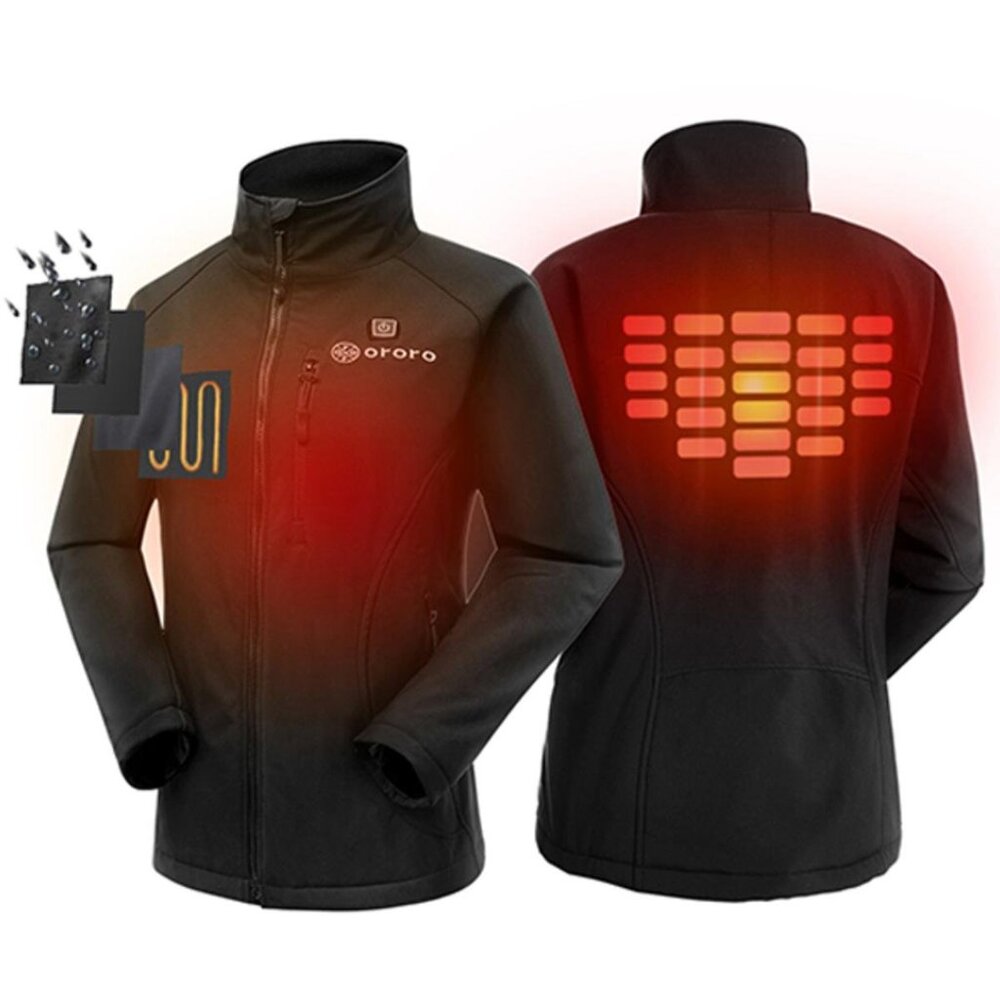 ORORO Classic Heated Jacket Black/Red Zipper SIZE XL (2 IN STOCK) BRAND NEW - Picture 2 of 7
